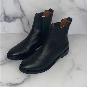 H&M Chelsea booties black genuine leather size 8